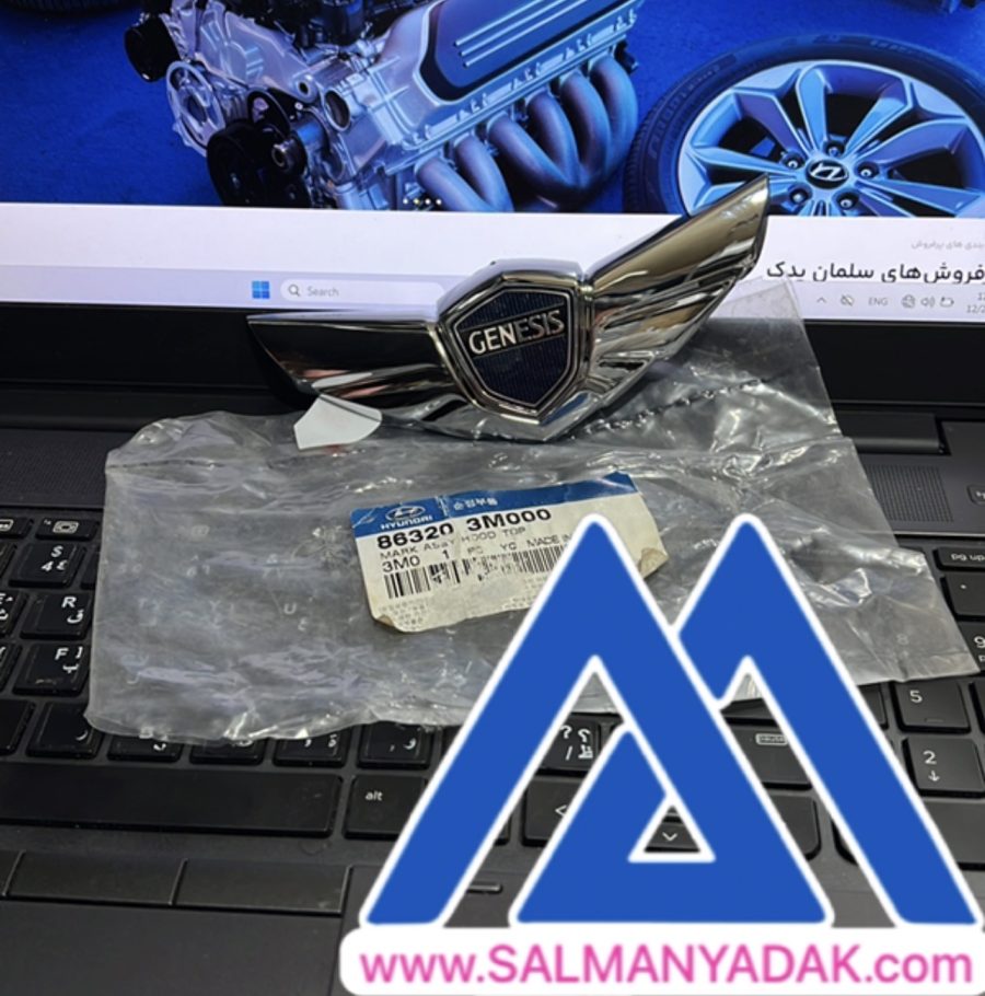 OEM Front Hood Top Mark Emblem Oem 863203M000 For Hyundai Genesis 2008-2013 ارم کاپوت جنسیس 15 سانتی اکبند اصلی جنیون 863203M000