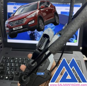 مکانیزم قفل درب راننده سانتافه IX45 جلو چپ 813102W000